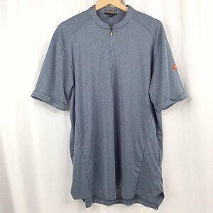 McDonald's Uniform Apparel Collection Mens Shirt Size Large 1/4 Zip Short Sleeve